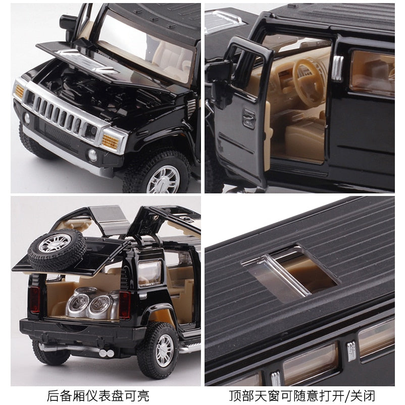 High Simulation 1:32 Alloy Hummer Lengthen Limousine