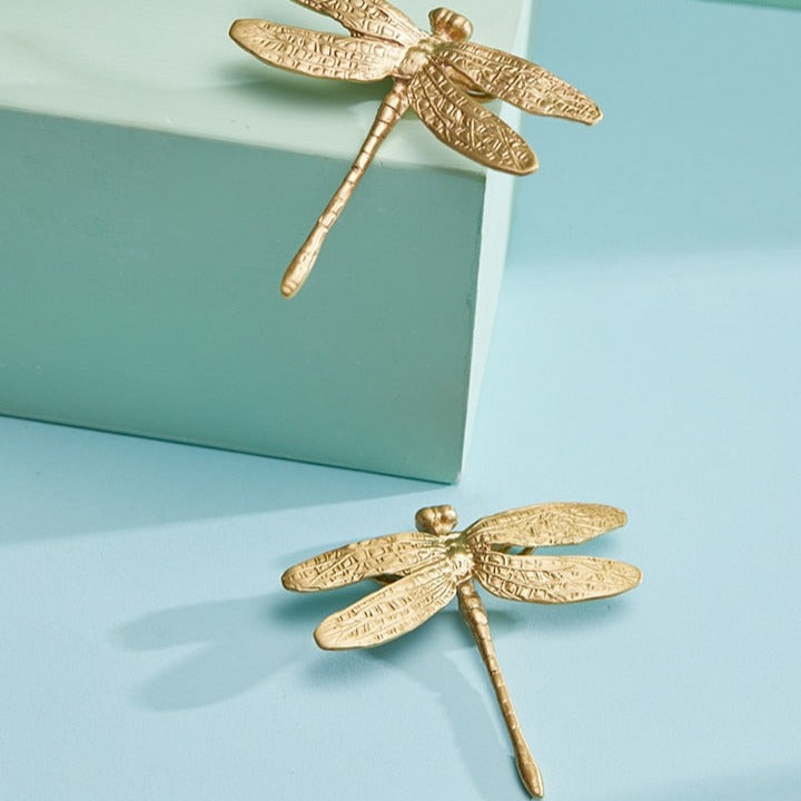Dragonfly Handle - brass Knobs