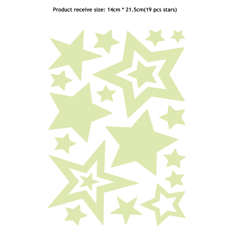 3D Bubble Luminous Stars Moon Dots Wall Stickers For Kids Room Bedroom