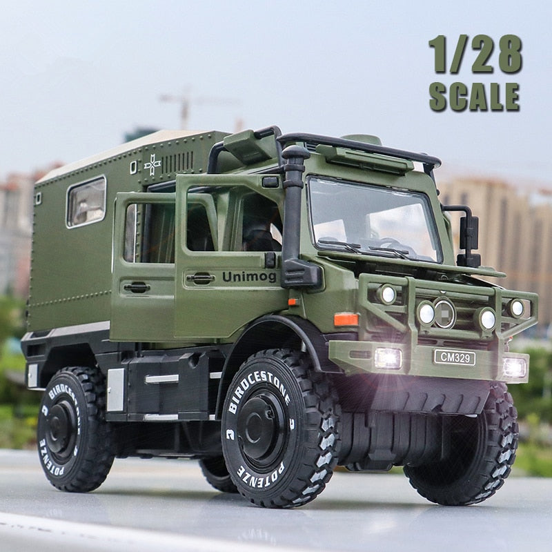 1/28 UNIMOG U4000 Alloy Motorhome Touring Car Model