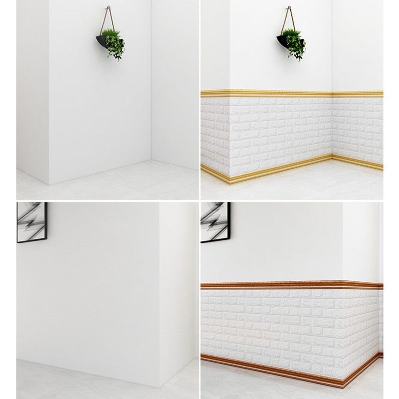 3D Foam Wall Edge Strip Stickers Self Adhesive Waterproof Corner