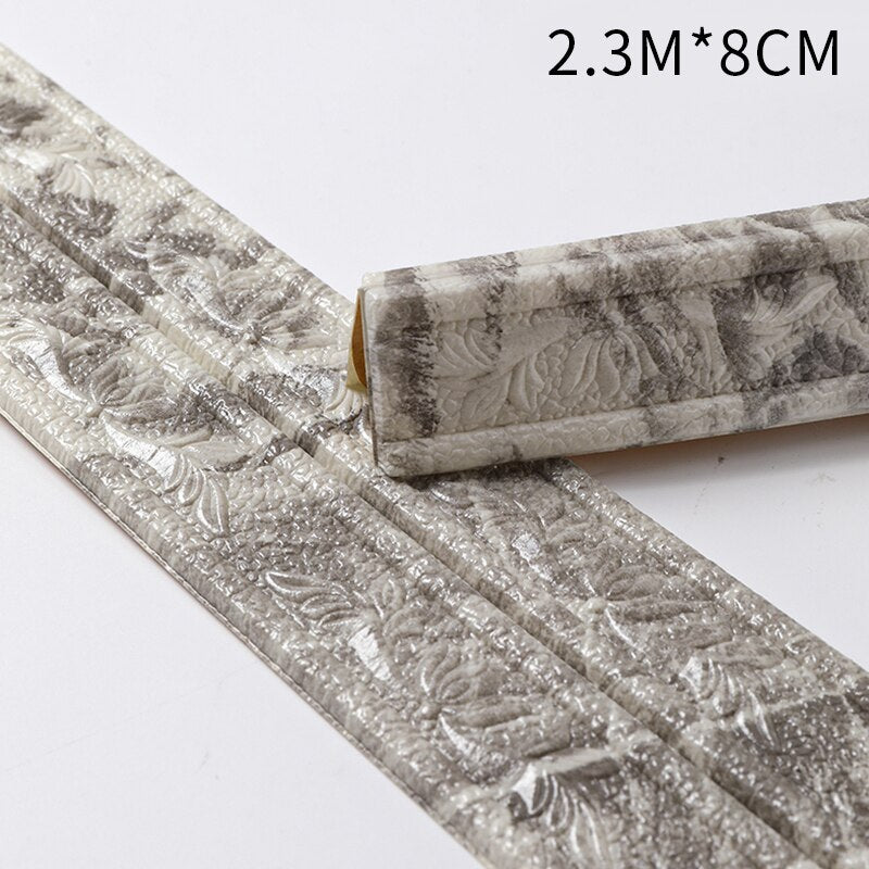 3D Foam Wall Edge Strip Stickers Self Adhesive Waterproof Corner