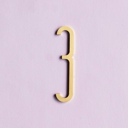 Brass Digits 0-9 For Door Plate House Number Decoration