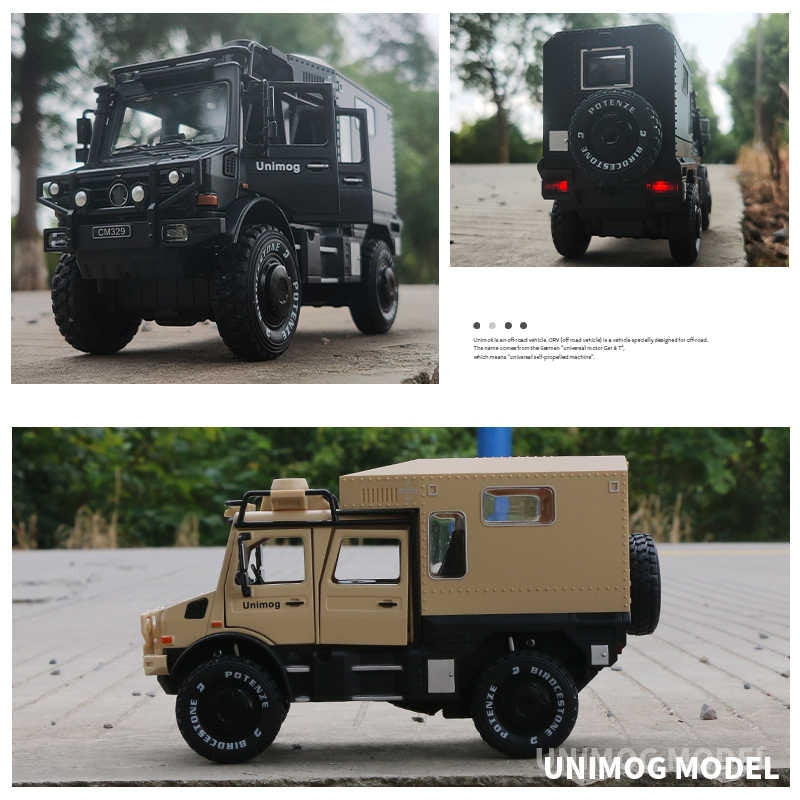 1/28 UNIMOG U4000 Alloy Motorhome Touring Car Model