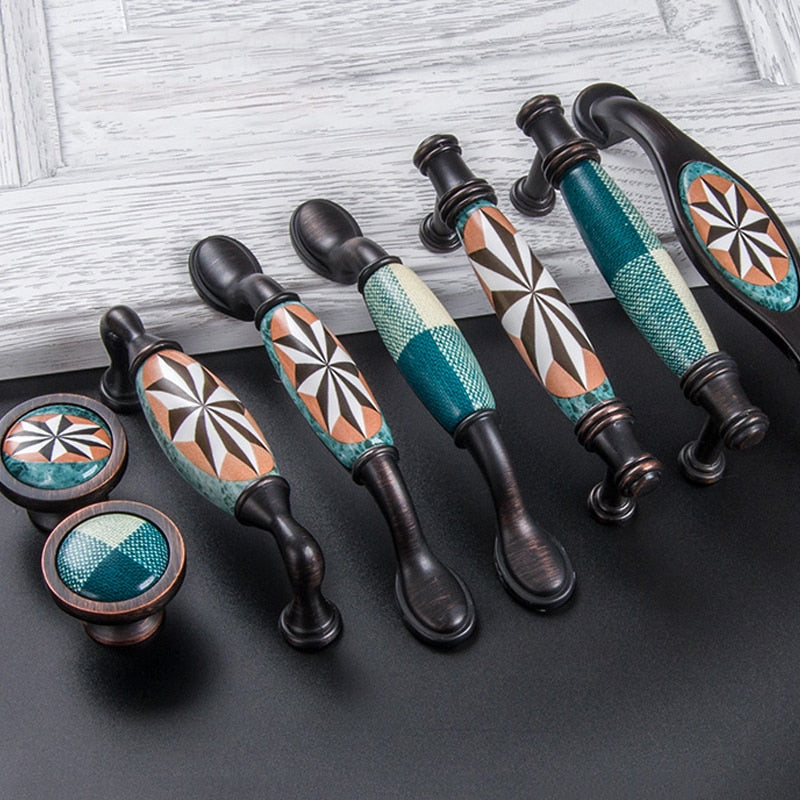 Sarah Handle - Antique Ceramic Handles Zinc Alloy Luxury