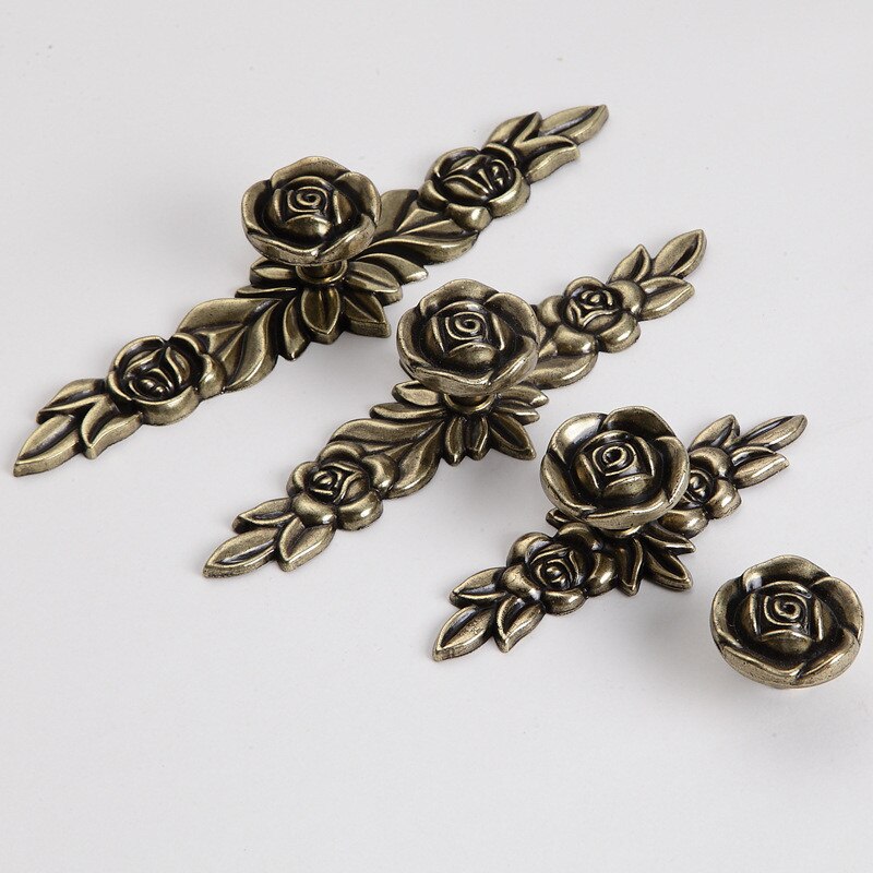 Bluma Handle - European Rose Flower Kitchen Cabinet Handles