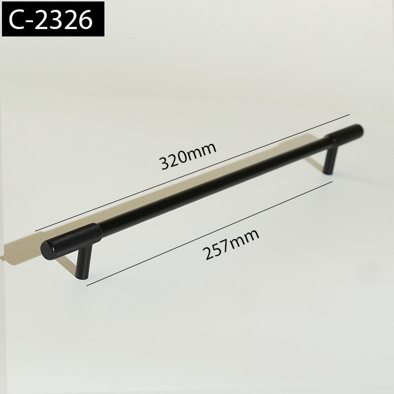 Marena Handle - Satin Brass Knurled luxury