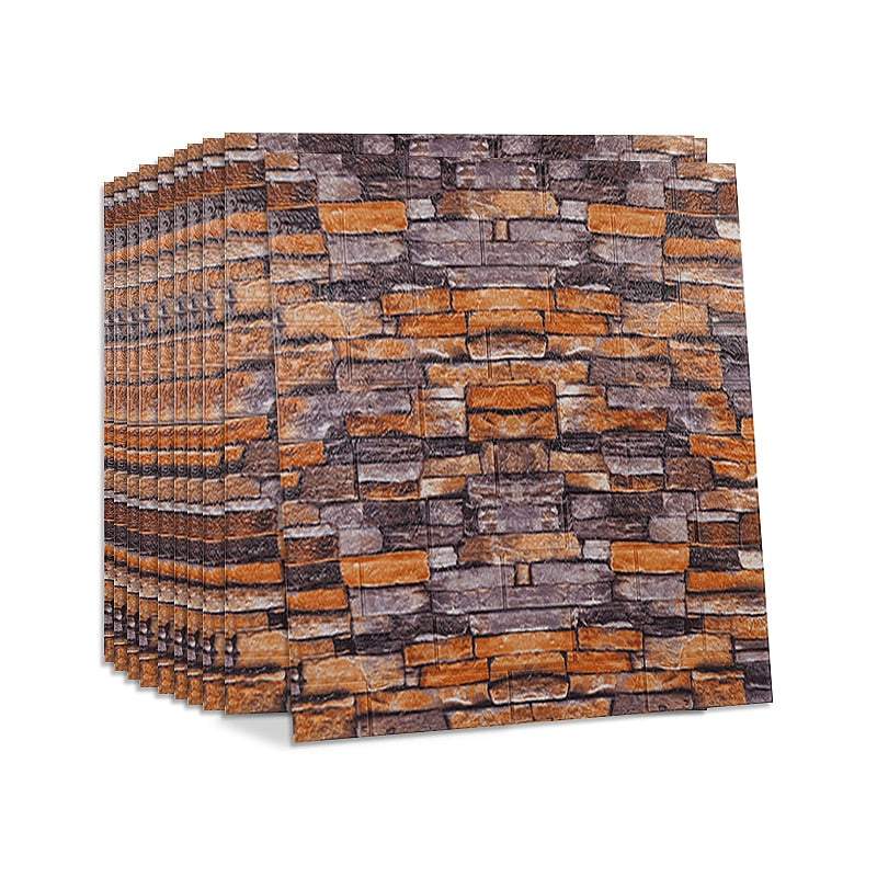 DODO 10pcs 3D Brick Wall Paper