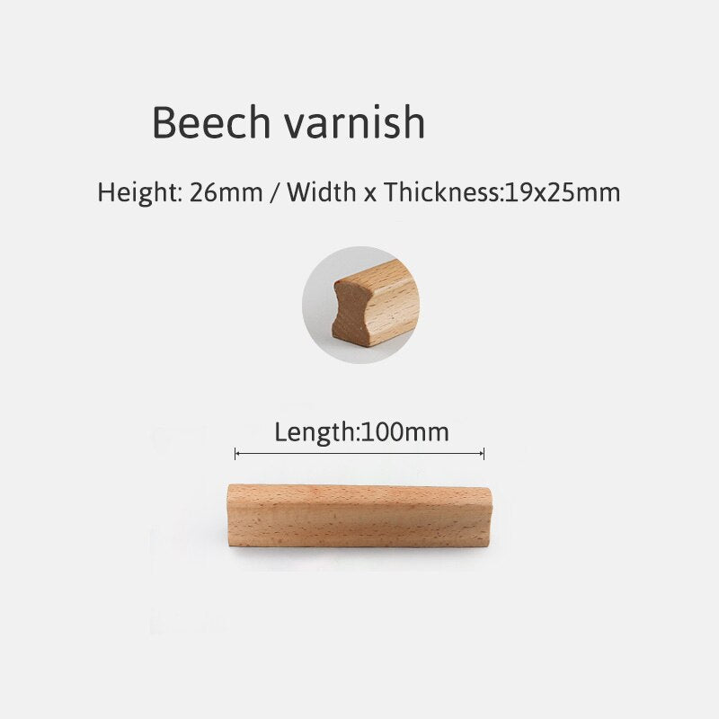 Sanda Handle - Natural Wood Furniture Handle