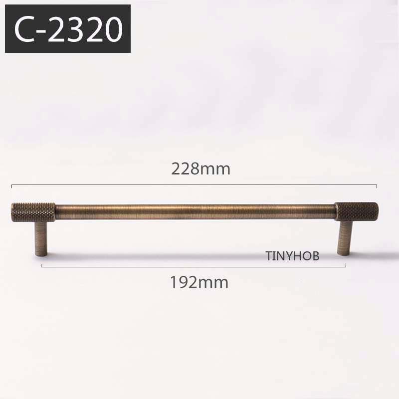 Marena Handle - Satin Brass Knurled luxury