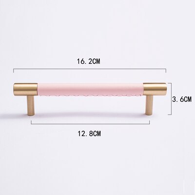 Camilia Handle - Handmade leather+ brass Handles luxury