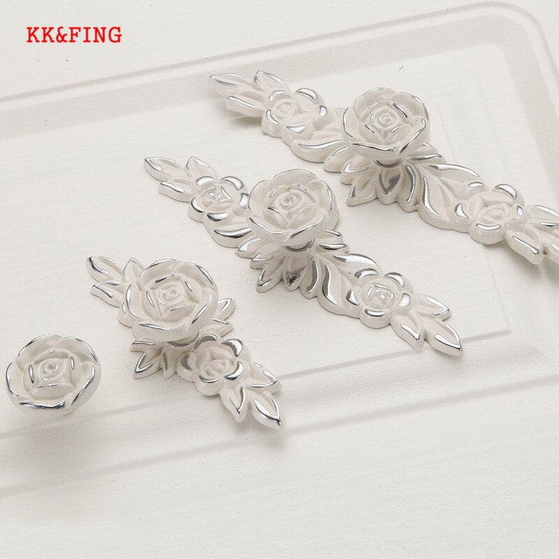 Bluma Handle - European Rose Flower Kitchen Cabinet Handles