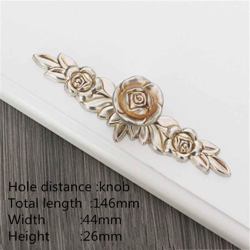 Bluma Handle - European Rose Flower Kitchen Cabinet Handles