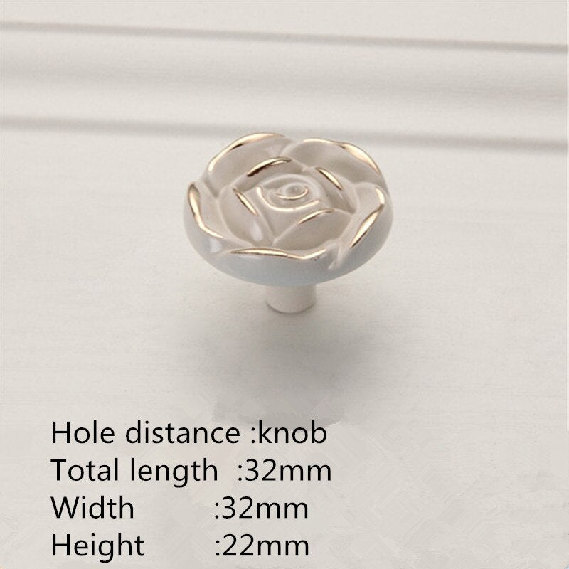 Bluma Handle - European Rose Flower Kitchen Cabinet Handles