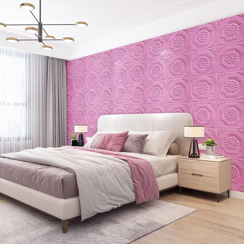 3D Wallpaper - Stickers Self-Adhesive Foam Panel Home Decor Wall Art 20Pcs 35X35CM