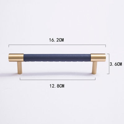 Camilia Handle - Handmade leather+ brass Handles luxury