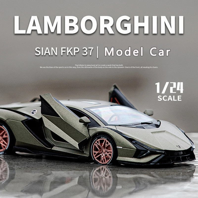 1:24 Simulation Lamborghinis Lightning Sian Alloy Car Model