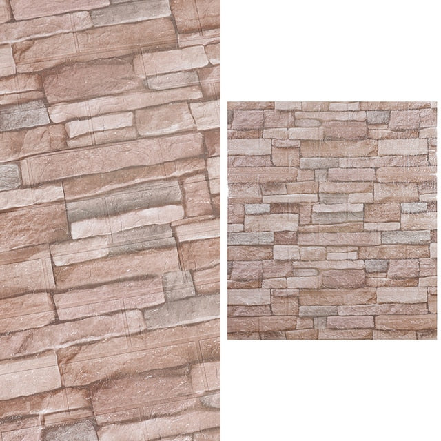 COCO 10pcs 3D Brick Wall Sticker Wallpaper