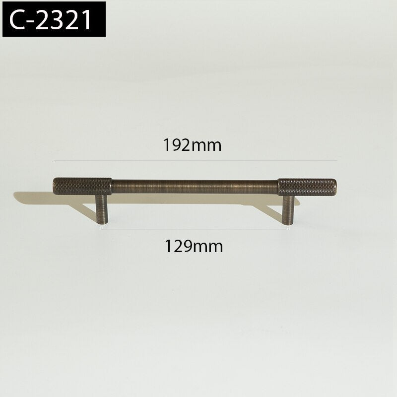 Marena Handle - Satin Brass Knurled luxury