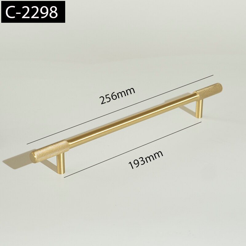 Marena Handle - Satin Brass Knurled luxury