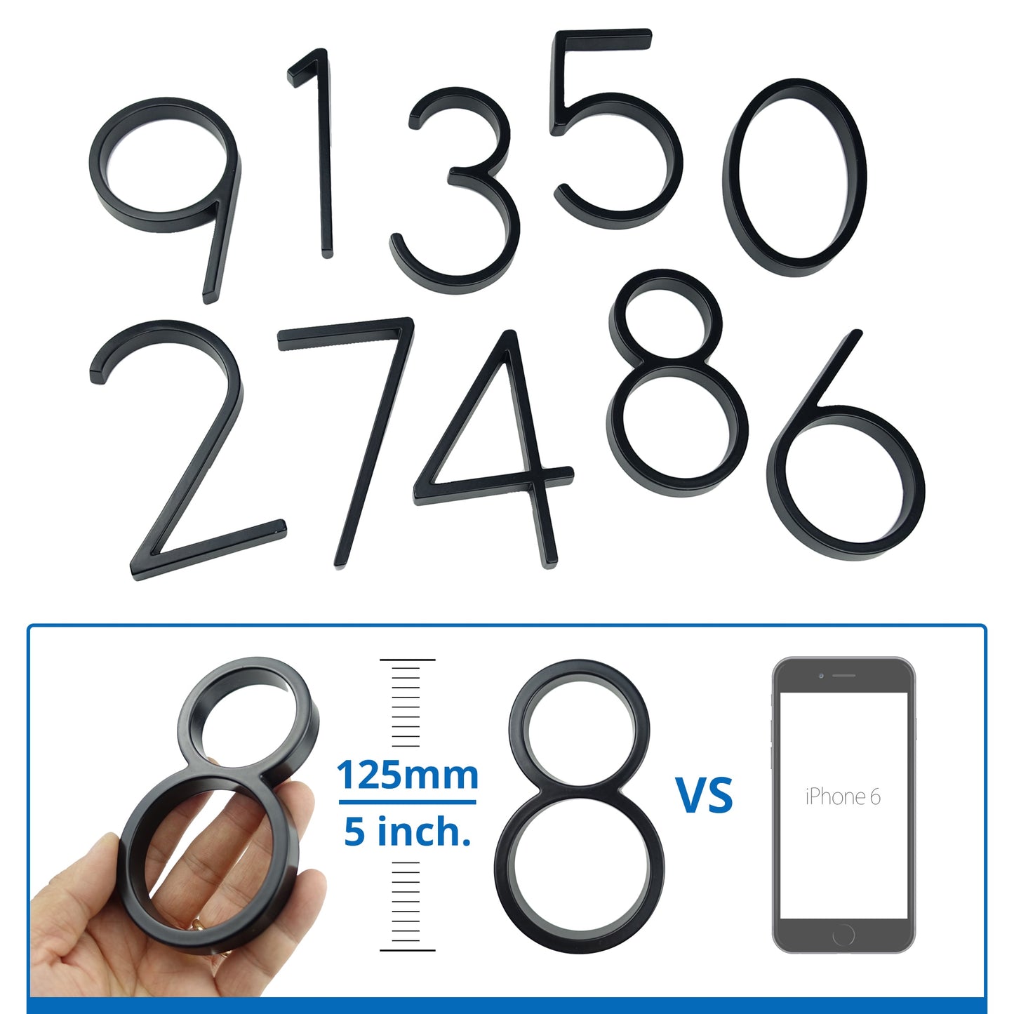 125mm Floating House Address Number Letters Outdoor