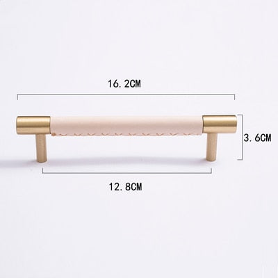 Camilia Handle - Handmade leather+ brass Handles luxury