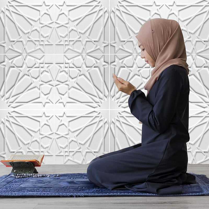30x30cm Arab Islamic 3D Wall Panel-stickers Living Room Home