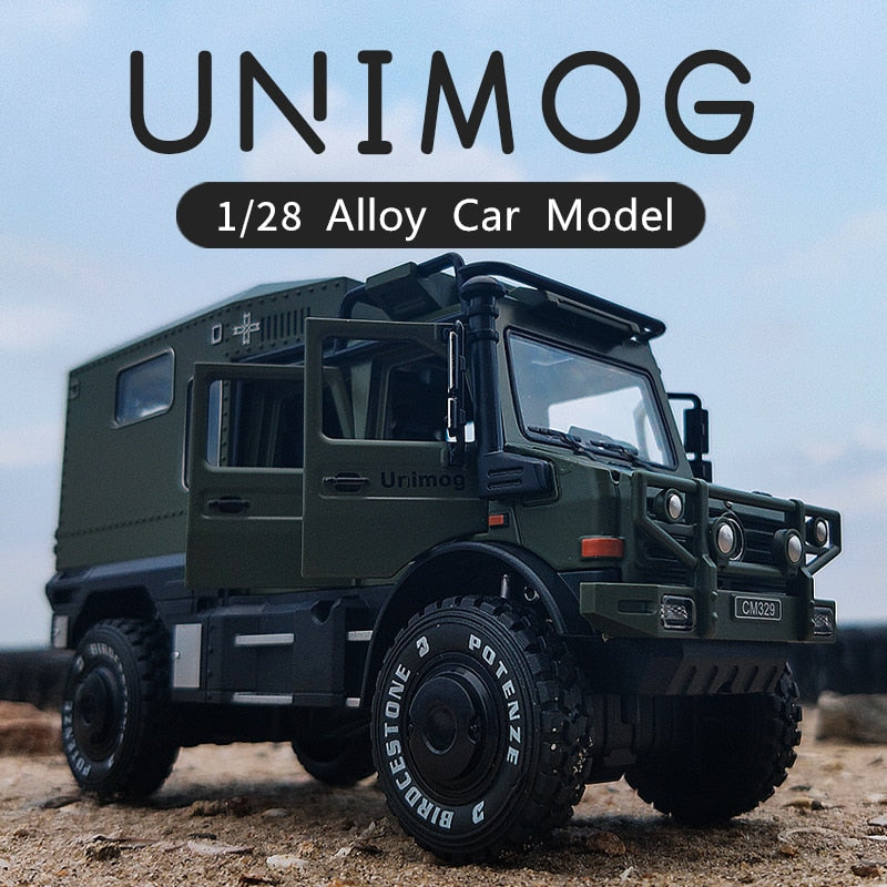 1/28 UNIMOG U4000 Alloy Motorhome Touring Car Model