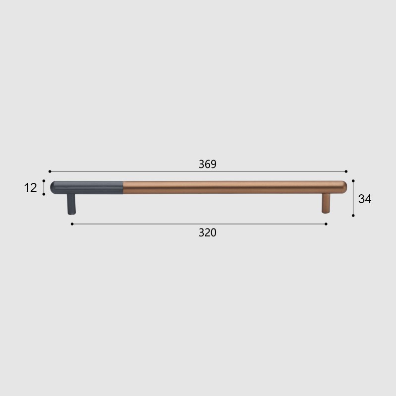 Mara Handle - Aluminum Alloy Brown Handles Luxury