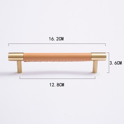 Camilia Handle - Handmade leather+ brass Handles luxury