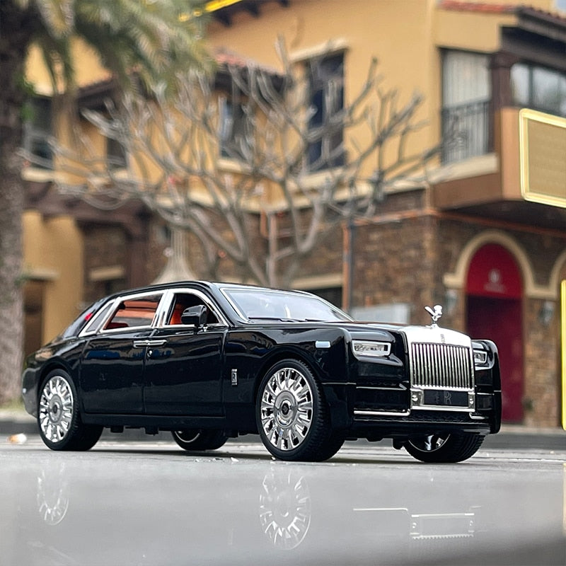 AWA Car Model Simulation 1/18 Rolls-Royce Phantom Alloy Luxury Car Model Diecast Metal Toy Vehicles Car Model Simulation Light Kids Gift 2022