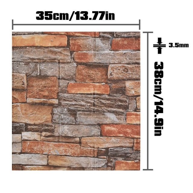 BOBO 20pcs 3D Wallpaper Brick Pattern