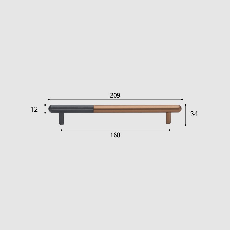 Mara Handle - Aluminum Alloy Brown Handles Luxury