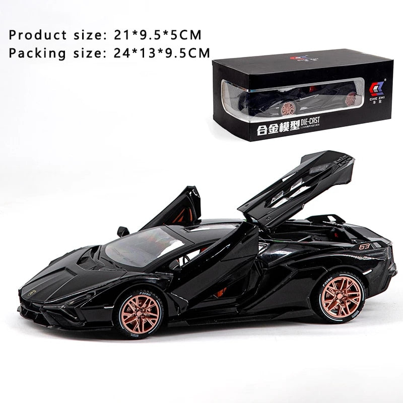 1:24 Simulation Lamborghinis Lightning Sian Alloy Car Model