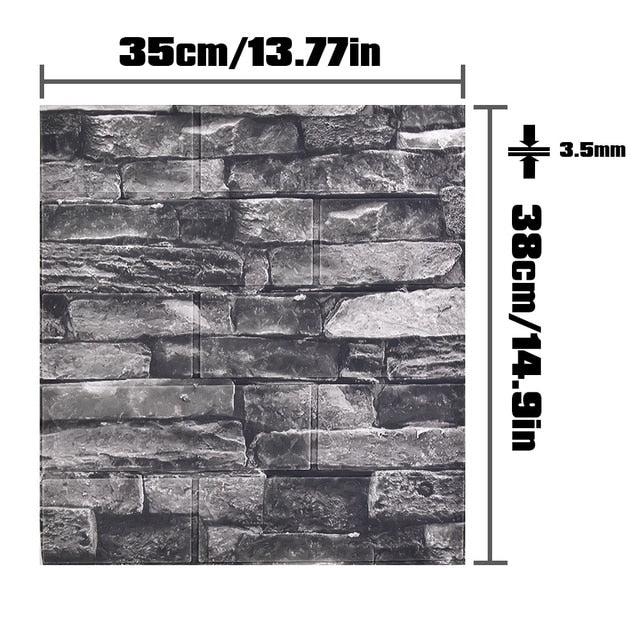 BOBO 20pcs 3D Wallpaper Brick Pattern