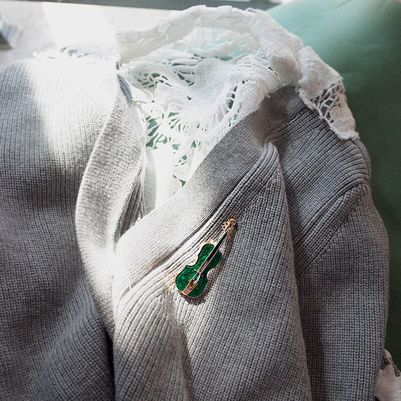 Fashion Musical Instruments Guitar Pins for Women Girl