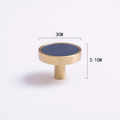 Camilia Handle - Handmade leather+ brass Handles luxury