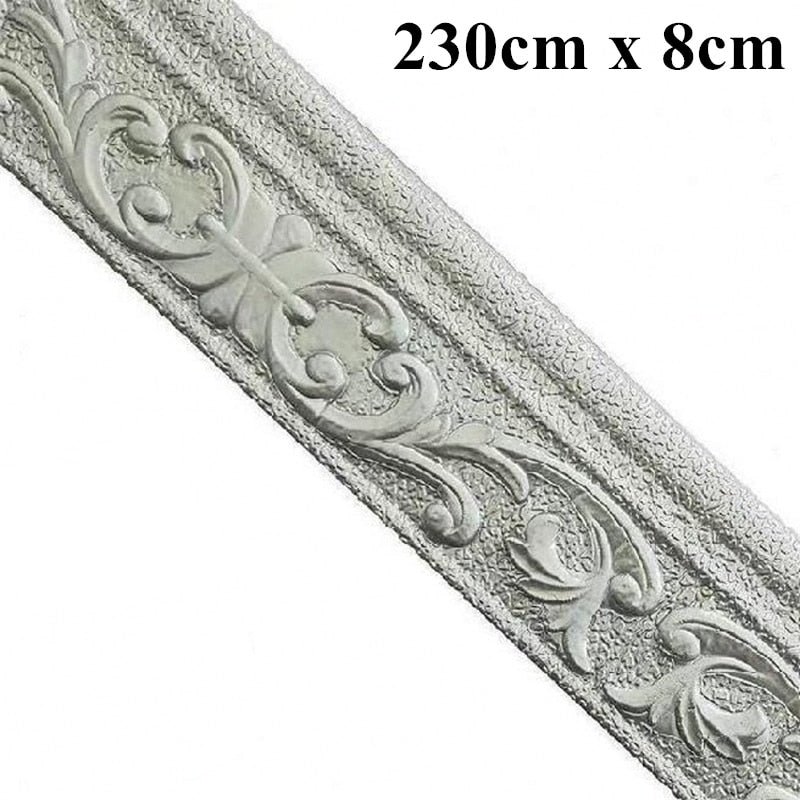 3D Baseboard Wall Stickers Self Adhesive-Waterproof Wallpaper-Border Wall Sticker