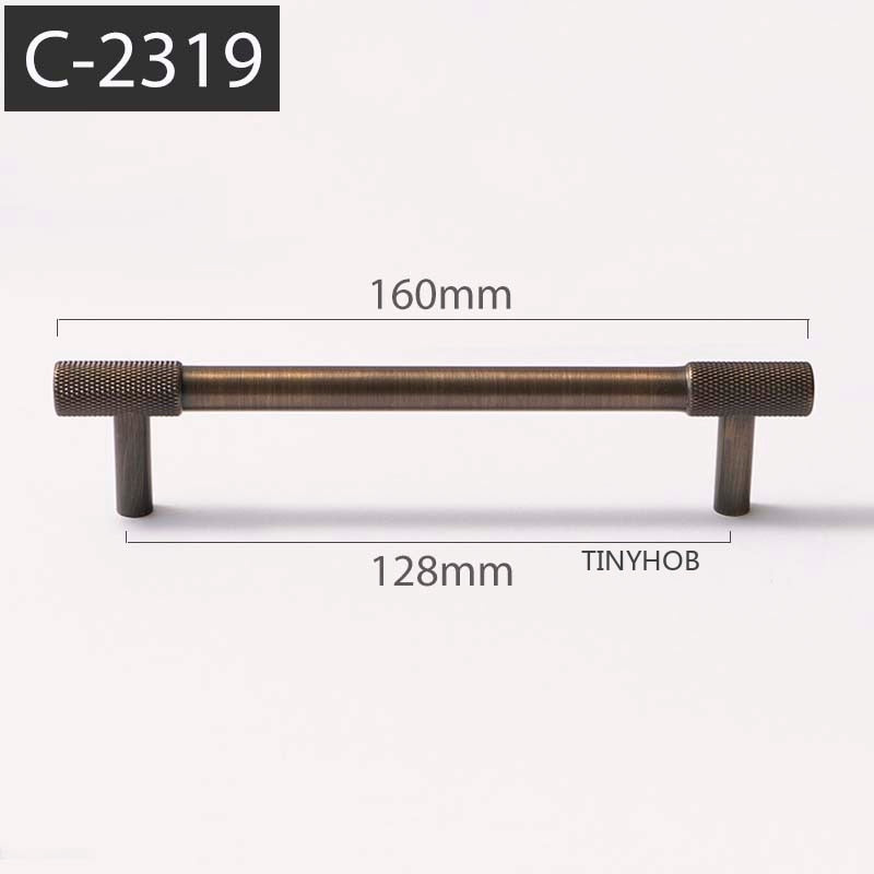 Marena Handle - Satin Brass Knurled luxury