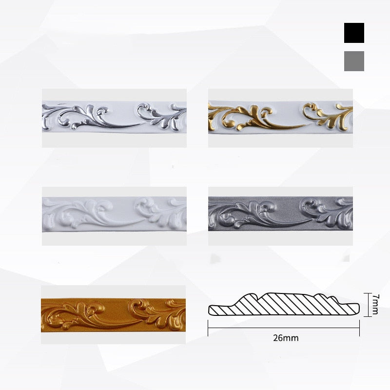 3D PVC Self-Adhesive Decorative Soft Line
