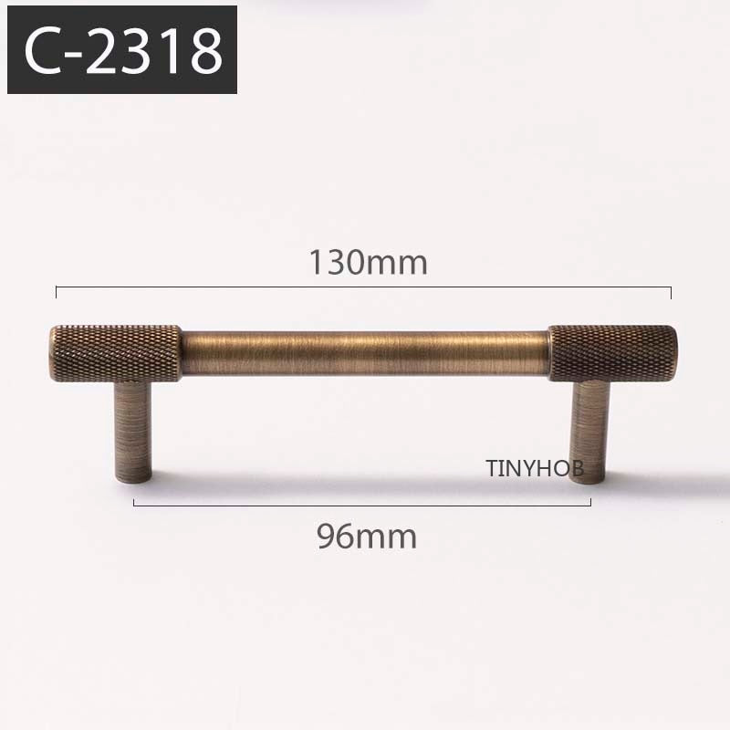 Marena Handle - Satin Brass Knurled luxury