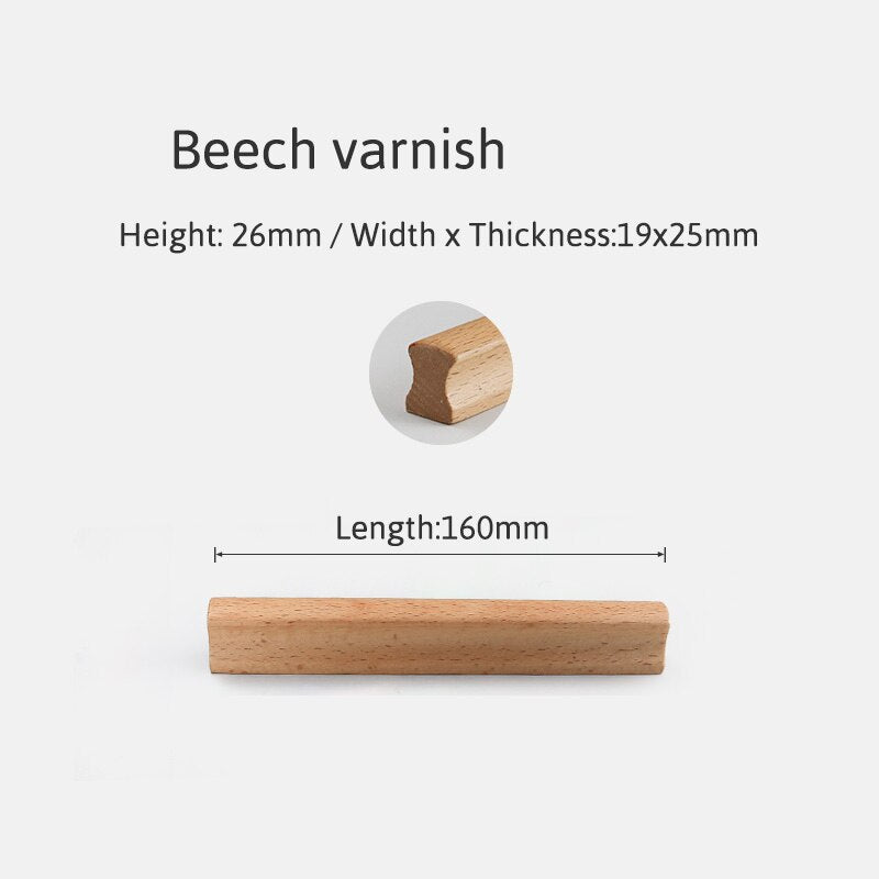 Sanda Handle - Natural Wood Furniture Handle