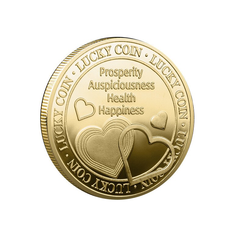 Romantic Lover Colorful Commemorative Gold Coin -Wedding