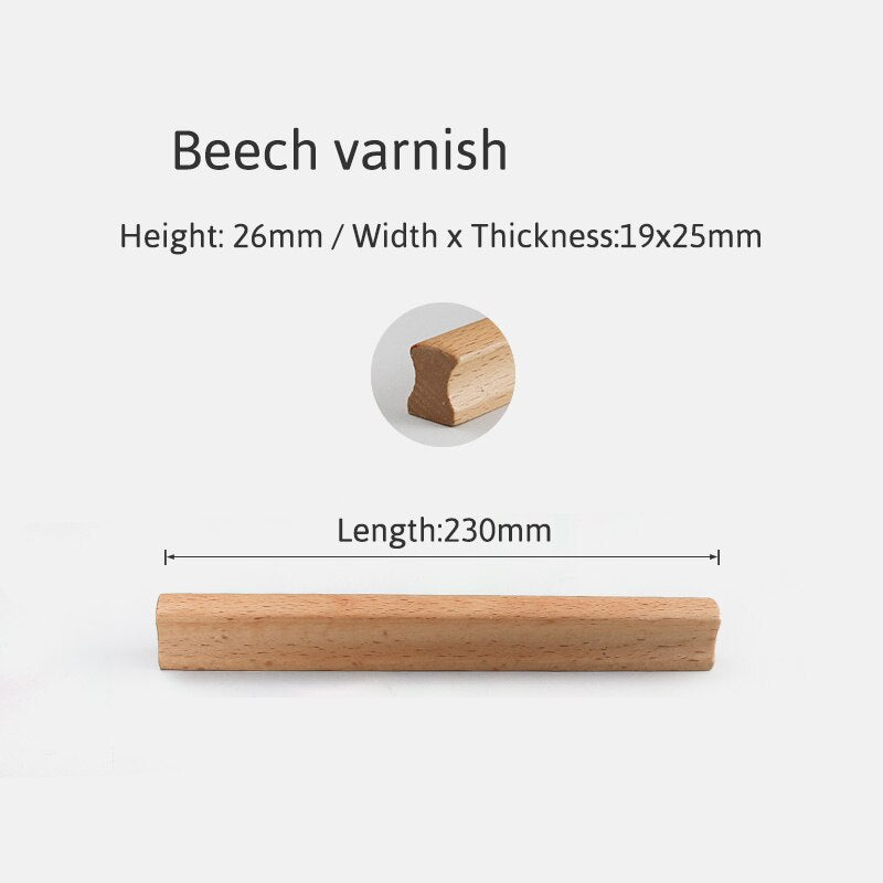 Sanda Handle - Natural Wood Furniture Handle