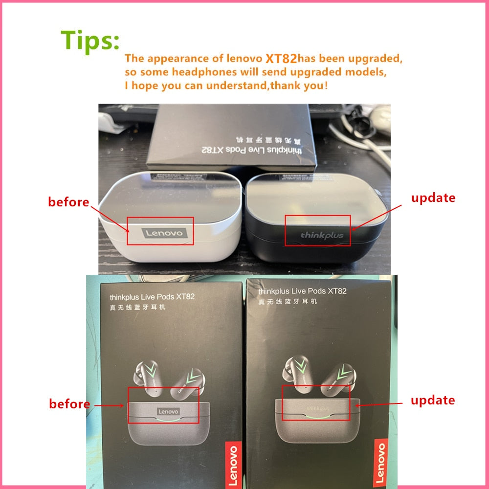 Original Lenovo XT82 TWS Wireless Earphone Bluetooth