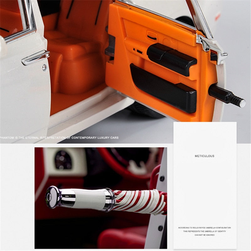 AWA Car Model Simulation 1/18 Rolls-Royce Phantom Alloy Luxury Car Model Diecast Metal Toy Vehicles Car Model Simulation Light Kids Gift 2022