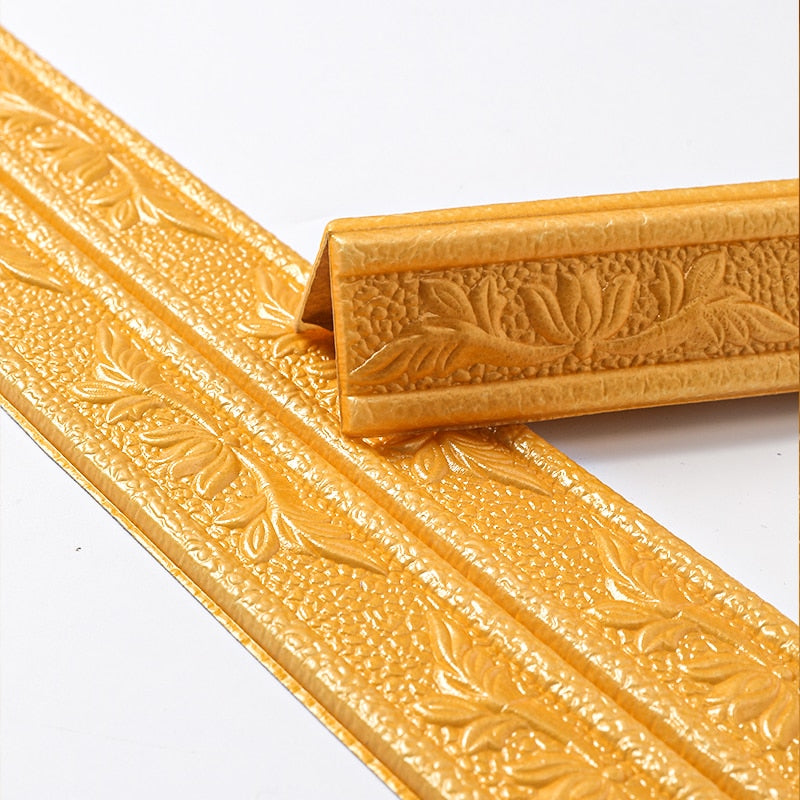 3D Foam Wall Edge Strip Stickers Self Adhesive Waterproof Corner