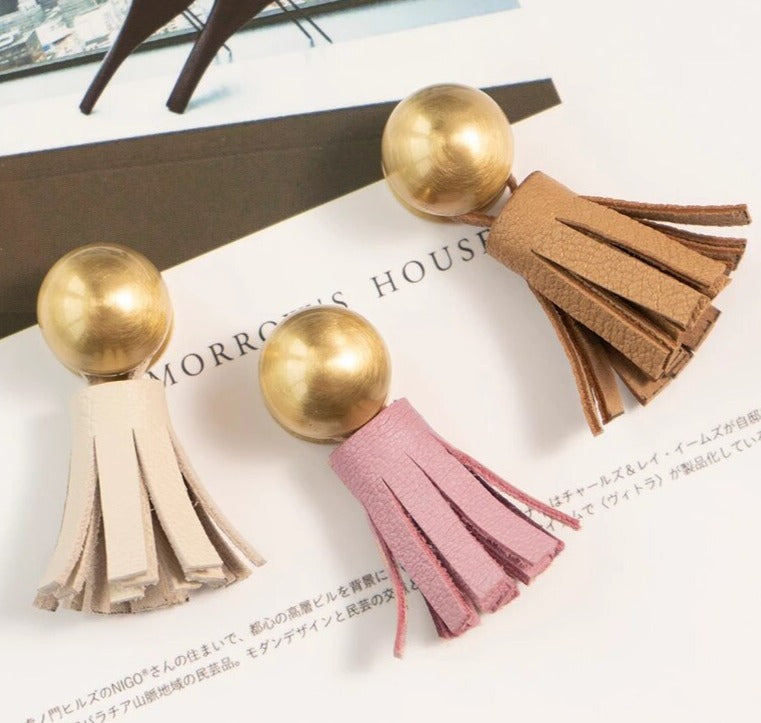 Faya Handle - 7 Colors Cute Leather Tassel Knob