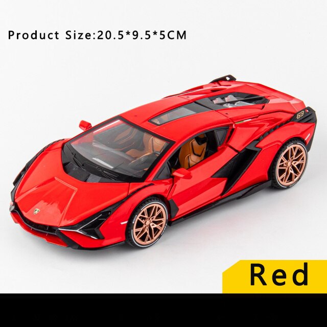 1:24 Simulation Lamborghinis Lightning Sian Alloy Car Model