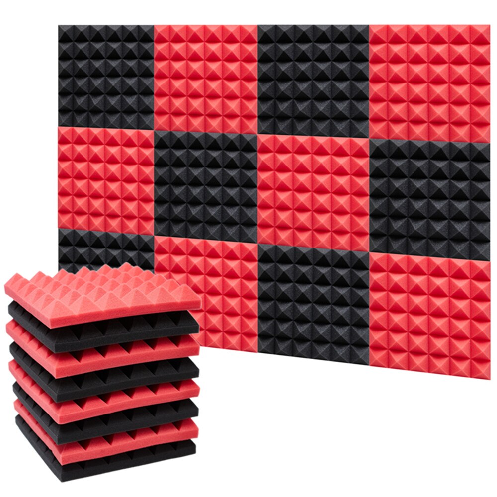 12/24Pcs 30x30x5cm Studio Acoustic Foam Panels